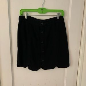 Paige Denim black jean skirt